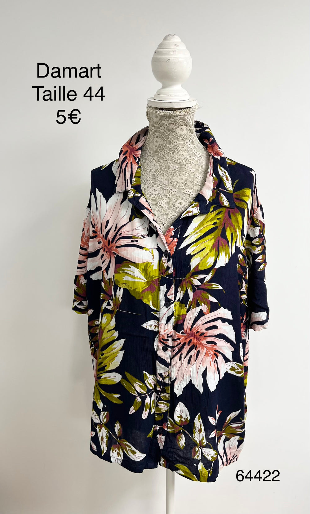 Chemise marine tropicale