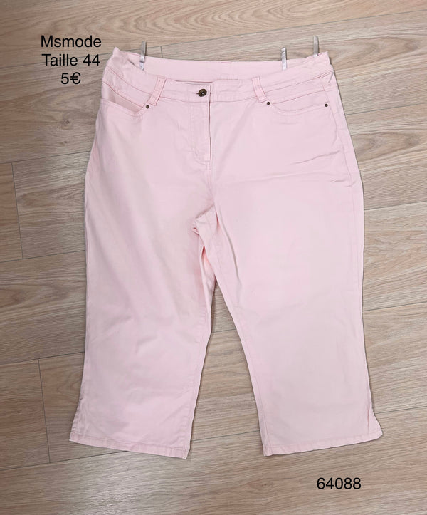 Pantacourt rose pastel