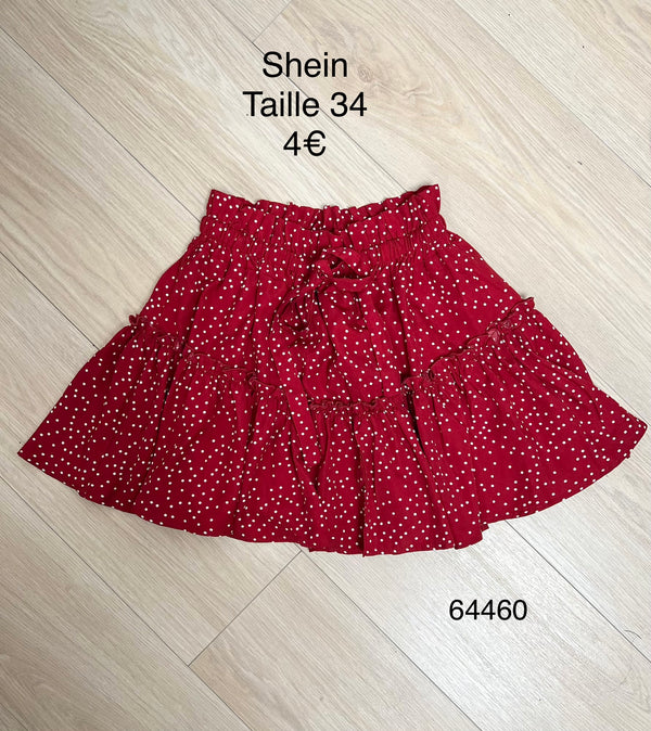 Jupe rouge à pois